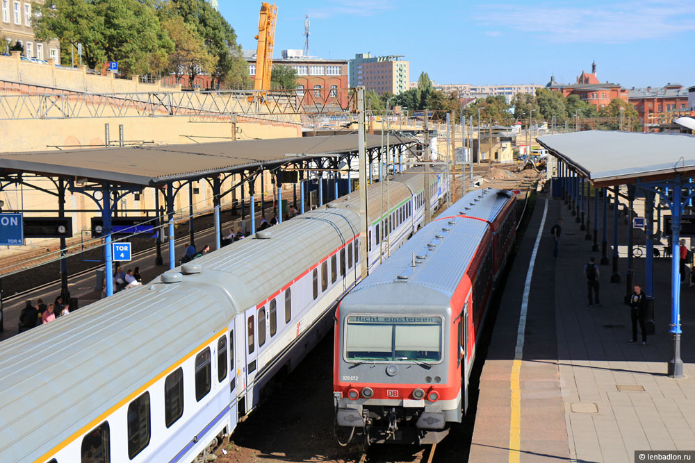 Фото поезда в Щецине