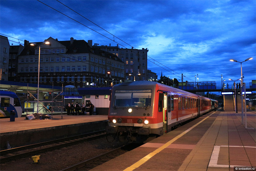 Фото поезда в Щецине